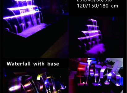 Waterfall fountain pool stainless steel water features swimming pool decoration system